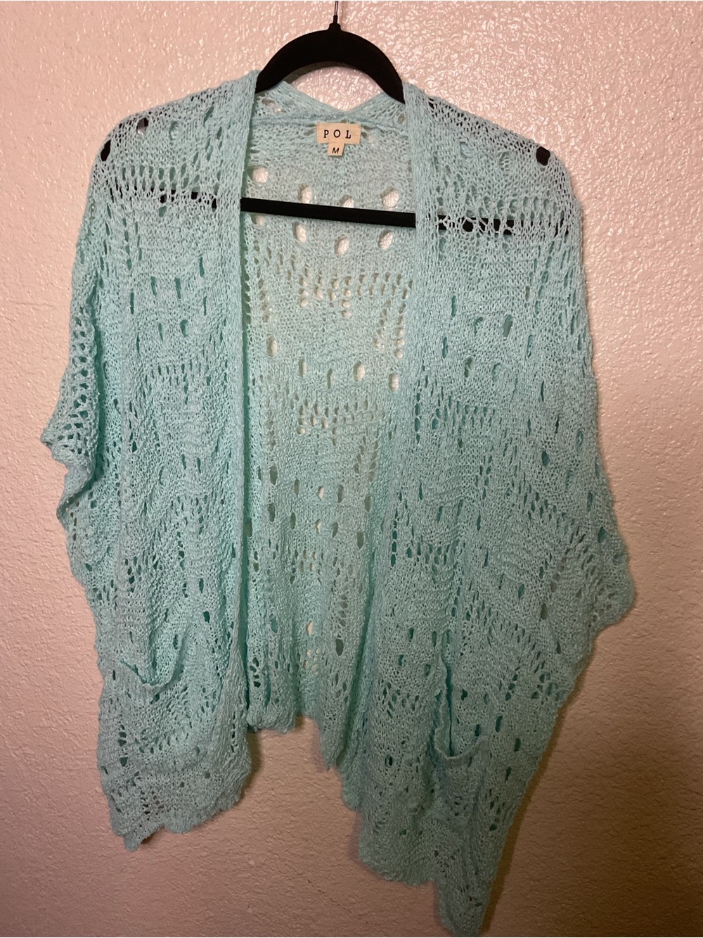 POL Mint Open-Knit Women's Cardigan